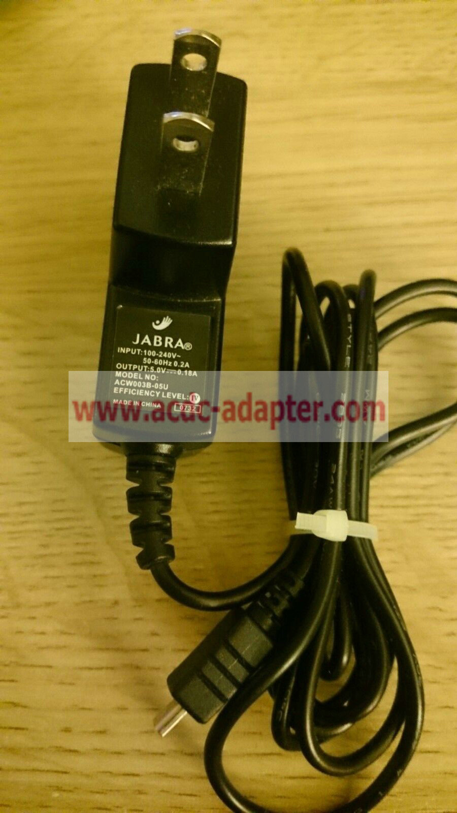 New Jabra ACW003B-05U 5.0V 0.18A AC DC Power Supply Adapter Charger